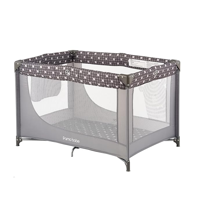 Portable Crib Baby Playpen with Mattress and Carry Bag
