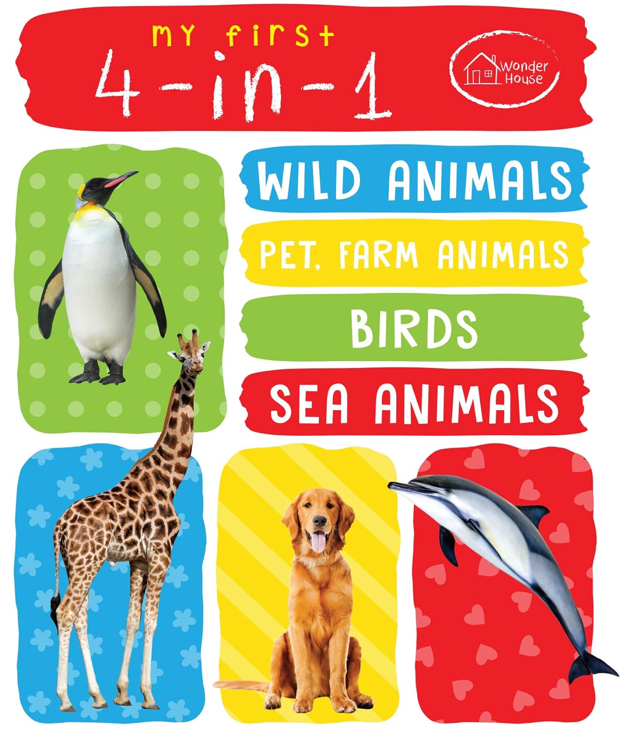 My First 4in1 Wild Animals, Pet & Farm Animals, Birds, Sea Animals