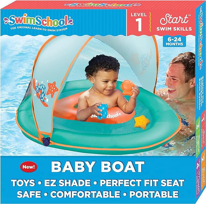Baby Pool Float with Splash & Play Activity Toys